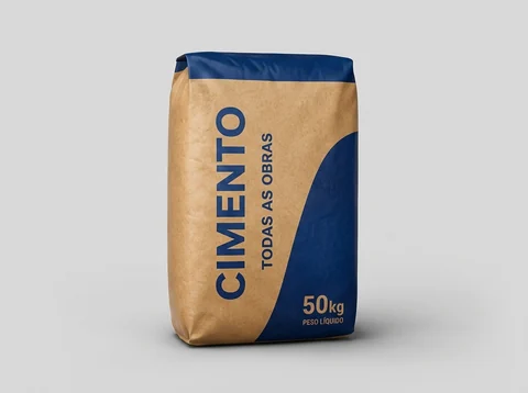Embalagem ilustrativa de cimento de 50 kg